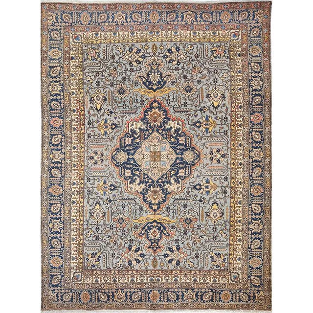 1930s Vintage Persian Tabriz Area Rug For Sale