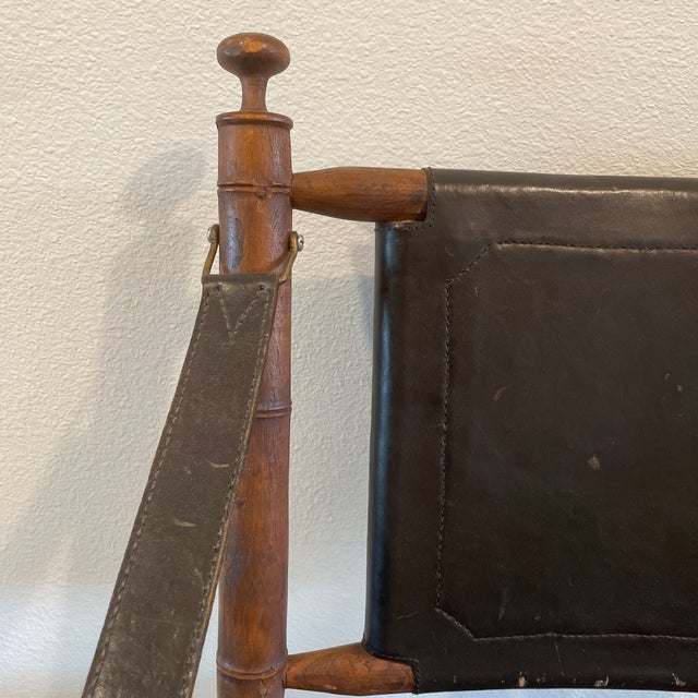 Campaign Mid 20th Century Campaign Folding Chair For Sale - Image 3 of 8