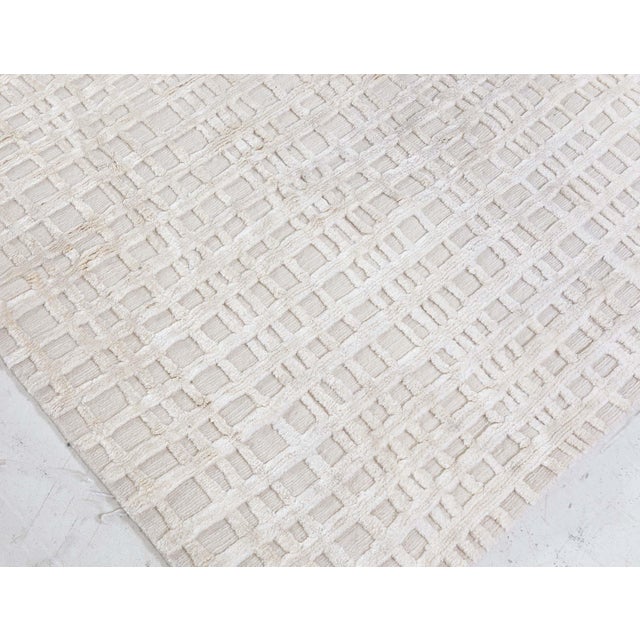 Early 21st Century Contemporary Geometric High Low Knotted Rug by Doris Leslie Blau For Sale - Image 5 of 8