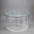 Mid Century Modern Glass Top Side Stand with Acrylic Scroll Form Base 20thC For Sale - Image 6 of 10