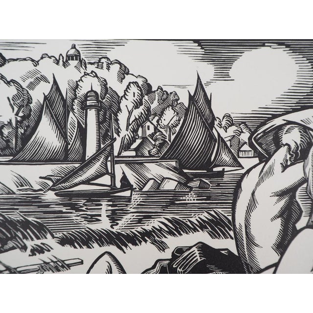 Paul Vera, The Bathers, 1928, Original Woodcut For Sale - Image 5 of 7