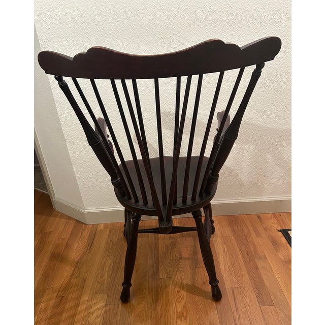 Antique Ladies Armed Windsor Fiddle Back Chair, Mahogany. For Sale - Image 10 of 12