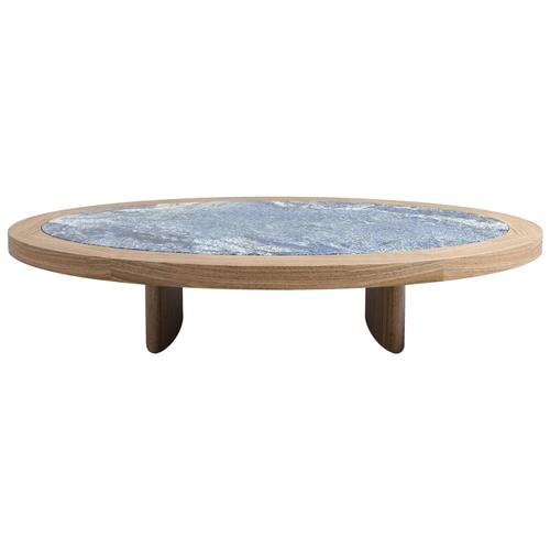 Wood and Blue Granite Monta Table with Glass by Charlotte Perriand for Cassina For Sale - Image 12 of 12
