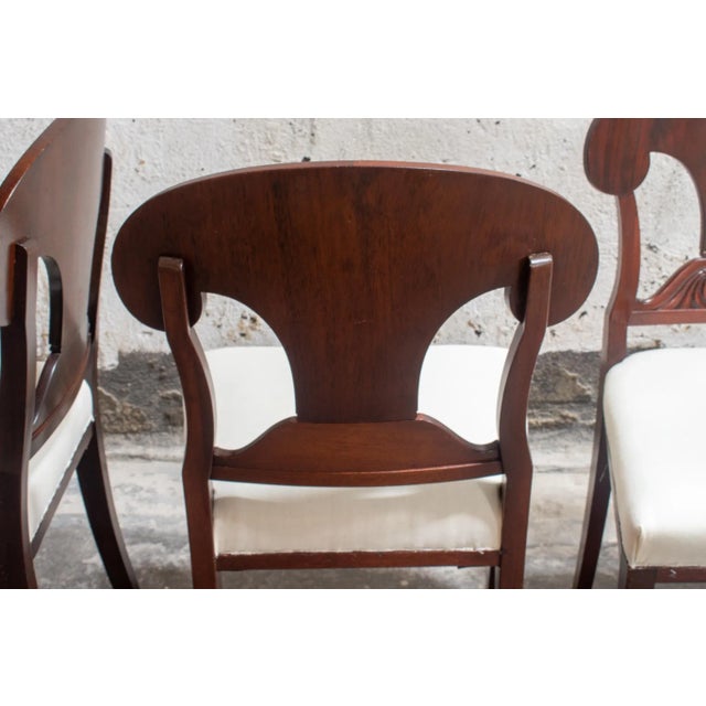 1920s Set of 8 Swedish Karl Johan Biedermeier Revival Dining Chairs For Sale In Atlanta - Image 6 of 7