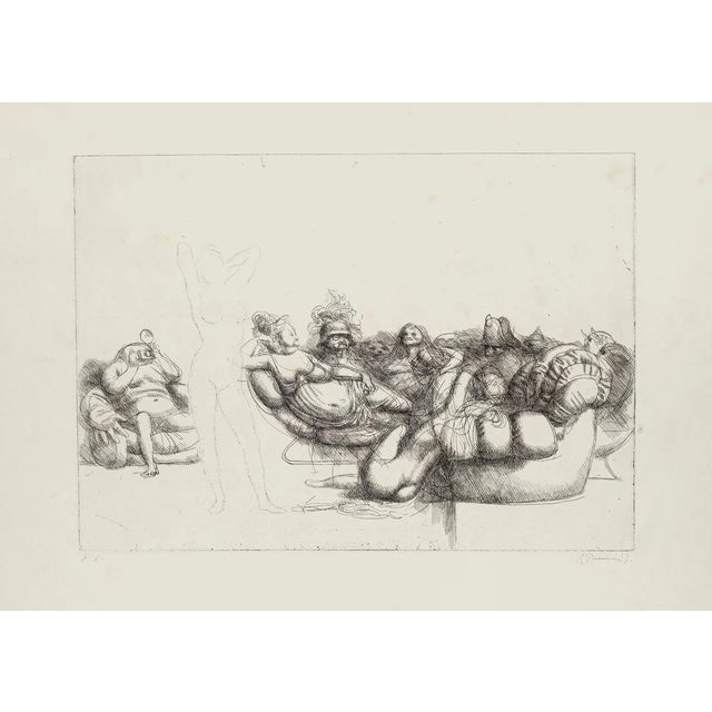 Riccardo Tommasi Ferroni - Figures - Original Etching - 1970s For Sale
