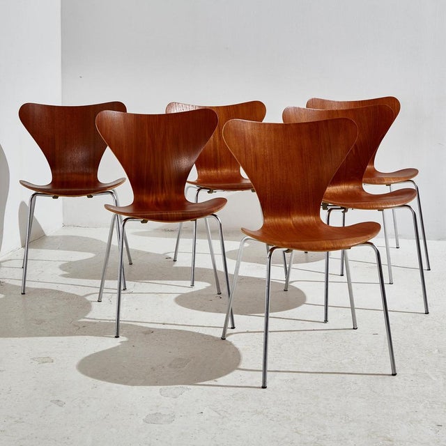 Teak Model 3107 Chair by Arne Jacobsen for Fritz Hansen, 1960s For Sale - Image 4 of 18