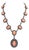 Indian Coral and Diamond Necklace in Oxidized Silver and 14k Gold, C. 1980 For Sale