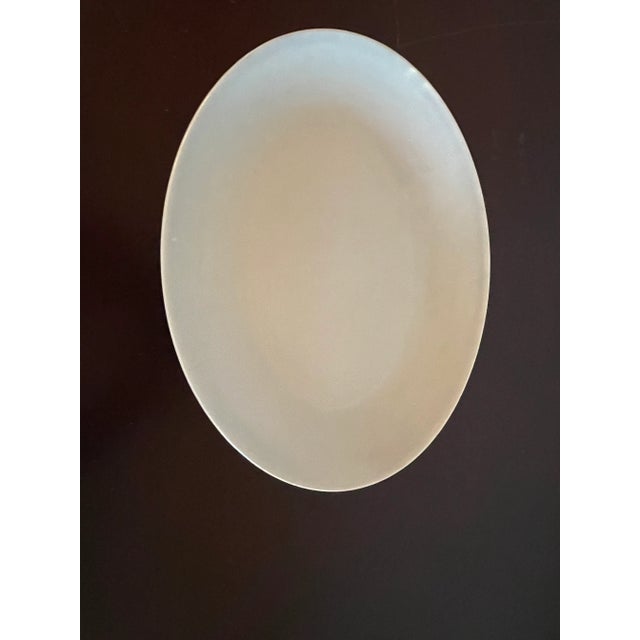 Vintage Rhythm Gray by HOMER LAUGHLIN 11 1/4" Oval Serving Platter made in USA 1950s.