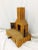 Wood Antique Folk Burned Matchstick Lamp For Sale - Image 7 of 11