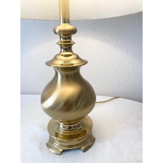 20th Century Unique Solid Brass Traditional and Classic Curvaceous Urn Shaped Lamp Mint Condition For Sale - Image 4 of 16