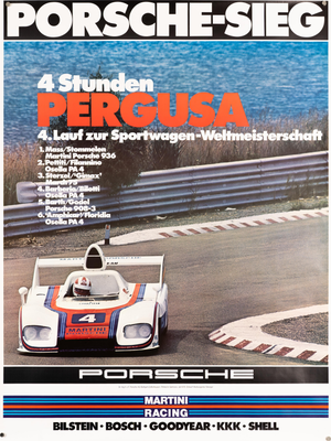 Porsche Victory at the 4 Hours of Pergusa Poster by Erich Strenger, 1976