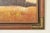 Gold Original Artist Signed ‘Seaside Harbor’ Acrylic Painting in Carved Walnut and Brass Frame For Sale - Image 8 of 12