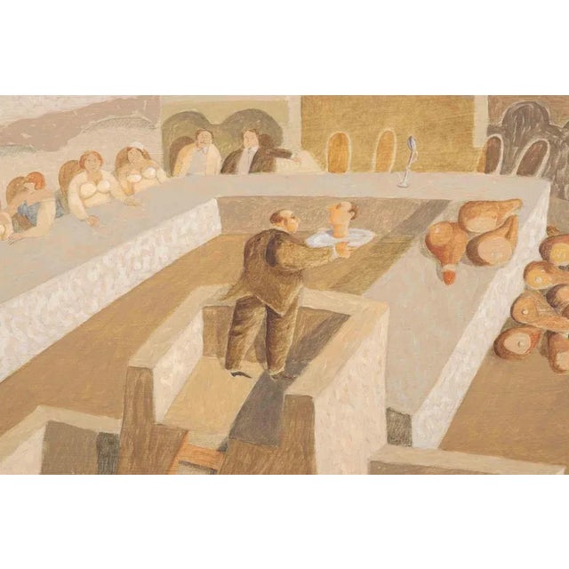 Oil on plywood realized by Alberto Gallerati in 1980s. Hand signed. Titled on rear. Very good condition. This piece is...