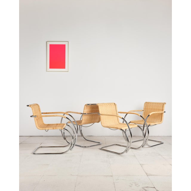 Dimensions: approx. 50 × 77 × 82 × 44 cm (width × depth × height × seat height) original set of four s 533 rf cantilever...