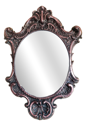 Vintage Decorative Mirror in Copper Frame, 1960s