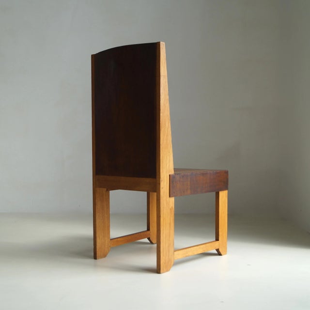 1920s Dutch Art Deco Modernist The Hague School Side Chair, 1920s For Sale - Image 5 of 18