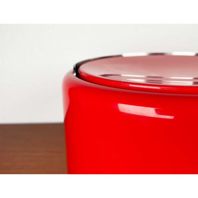 Mid-Century Modern Danish Space Age Red Ice Cooler Bucket by Erik Magnussen for Stelton, 1970s For Sale - Image 9 of 18