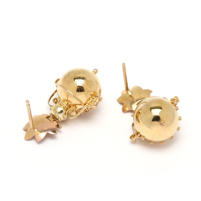 Length: 1 in. Width: .5 in. Weight: 2.4 dwts. / 3.8 grams Metal: 20k (tested) "18k"earrings backs SKU: E4010 A Couple Of...