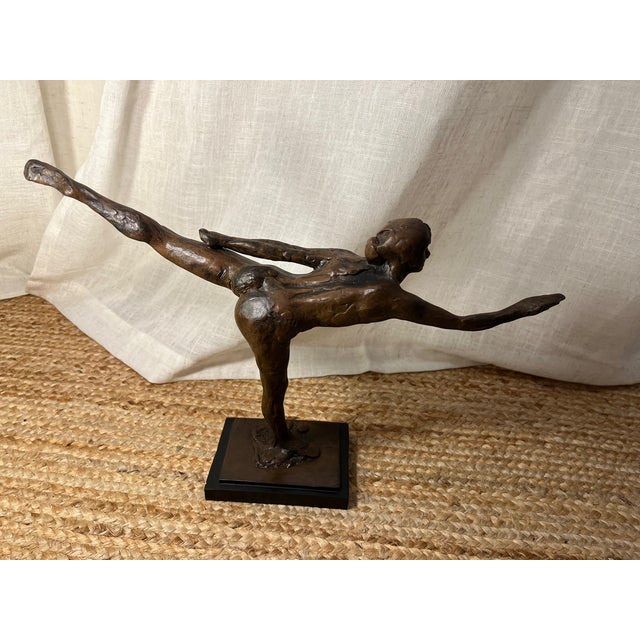 Bronze 1980s Bronze Finish Sculpture Replica of Degas’ Dancer For Sale - Image 8 of 13