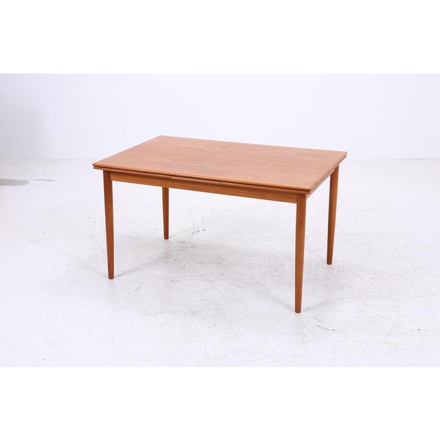 Vintage Danish Extendable Dining Table in Teak For Sale - Image 4 of 14