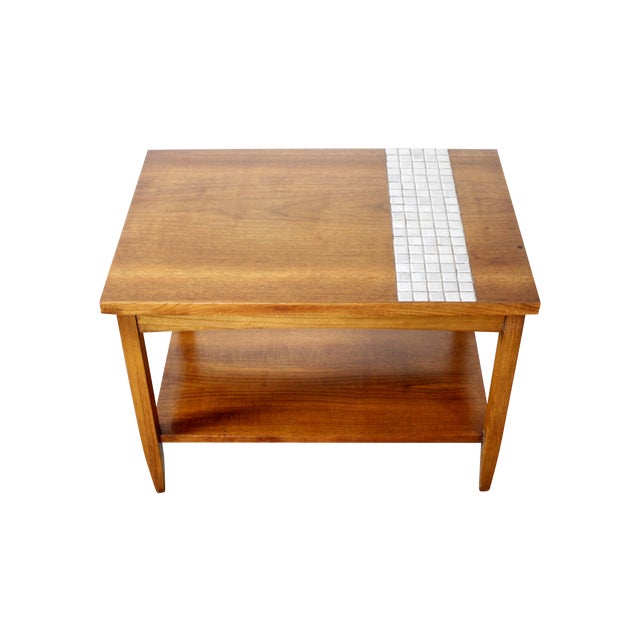 Lane MidCentury Tile & Wood End Table Chairish