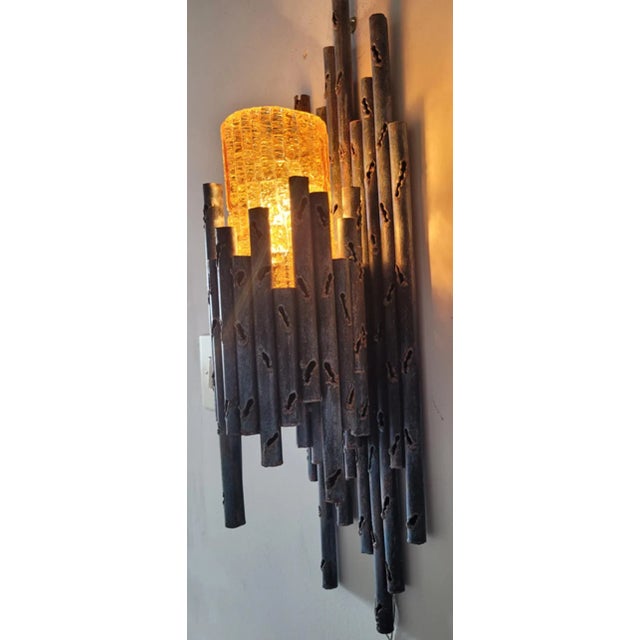 1960s Brutalist Wall Lamp by Marcello Fantoni, 1960s For Sale - Image 5 of 7