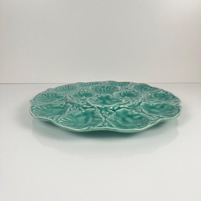 Large Oyster Platter from Gien, 1970s For Sale - Image 9 of 9
