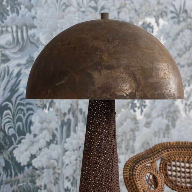 Mid 20th Century Mid Century Modern French Rigitulle Tole Floor Lamp in the Manner of Mathieu Matégot For Sale - Image 4 of 13