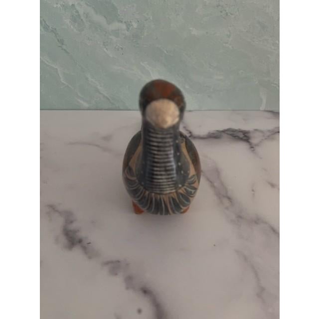 Ceramic Mid-Century Mexican Painted Large Ceramic Bird Figurine For Sale - Image 7 of 7