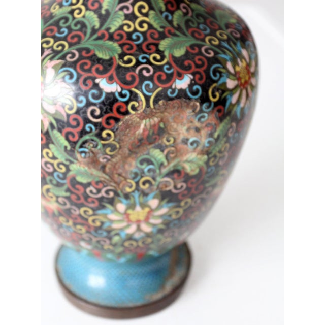 Antique Chinese Cloisonne Bottomless Vase For Sale - Image 16 of 18