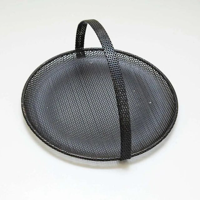 Mid-Century Modern Fruit Black Plate by Mathieu Matégot for Artimeta, 1950s For Sale - Image 4 of 9