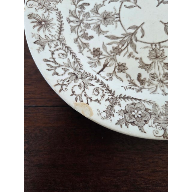 Late 19th Century Antique Victorian T & R Boote Transferware Earthenware Dinner Plates - Set of 3 For Sale - Image 5 of 9