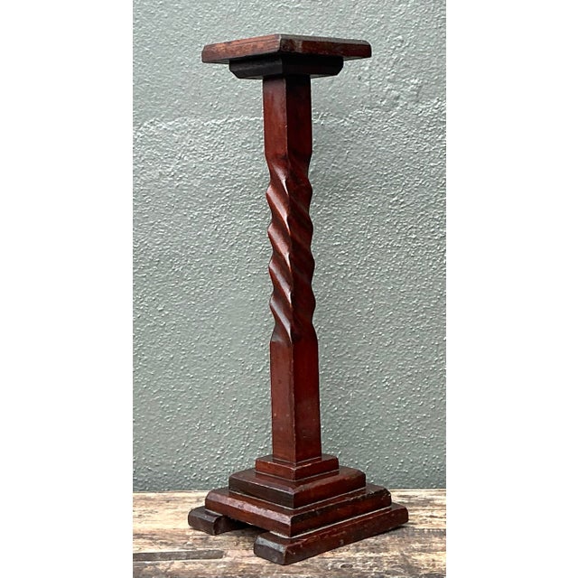 Vintage Barley Twist Candlestick For Sale - Image 11 of 12
