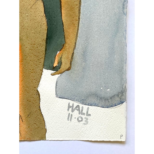 2000 - 2009 Original Male Nude Watercolor Painting by Jon Hall 2003 For Sale - Image 5 of 5