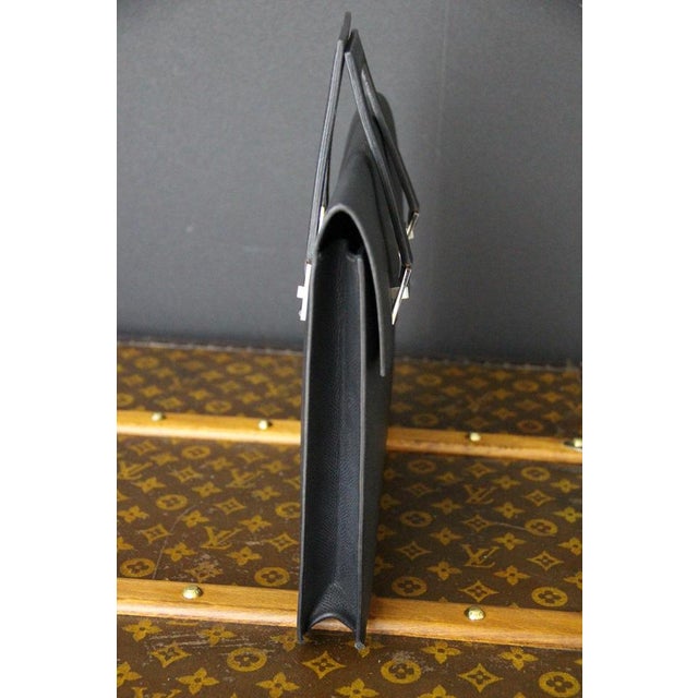 2000 - 2009 Document Holder in Black Epsom and Palladium Leather from Hermès, 2000s For Sale - Image 5 of 16