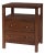 Nora 21 in. W Rectangular Wood 2 Drawer Nightstand with Open Shelf, Walnut For Sale