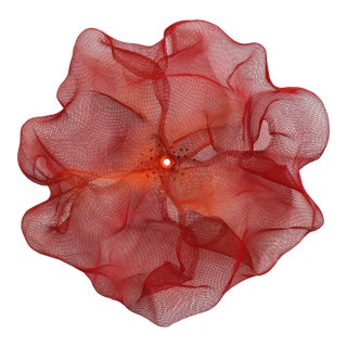 Cotton Candy Cumulus Red Orange - Abstract Three-Dimensional Wall Original Artwork by Atticus Adams For Sale