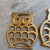 Metal 1970s Brass Owl Trivets- a Pair For Sale - Image 7 of 9