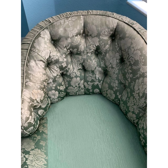 Mid 19th Century Silk Upholstered Antique Chaise For Sale - Image 5 of 12