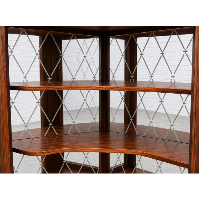 Mid Century Modern Teak Corner China or Liquor Cabinet, Made in Denmark. C. 1960's For Sale - Image 13 of 14
