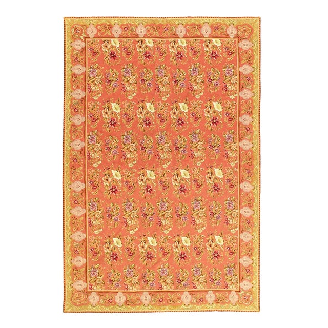 Handwoven Vintage Needlepoint Flat Weave Rug For Sale - Image 10 of 10