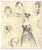 Walter Sneyd, Sheet of Caricature Portraits, Early 19th Century, Graphite Drawing For Sale