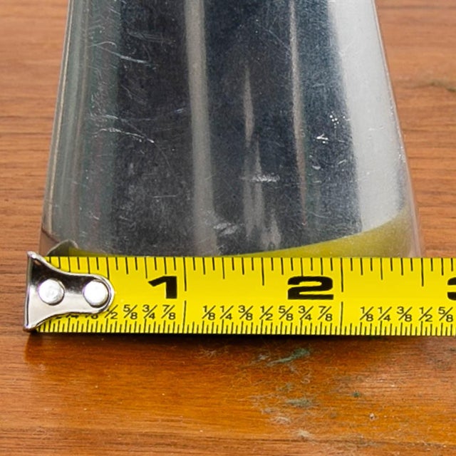 Mid Century Modern Nambe Candle Holders Set Two Made From Nambé Alloy Vintage MCM For Sale - Image 10 of 12