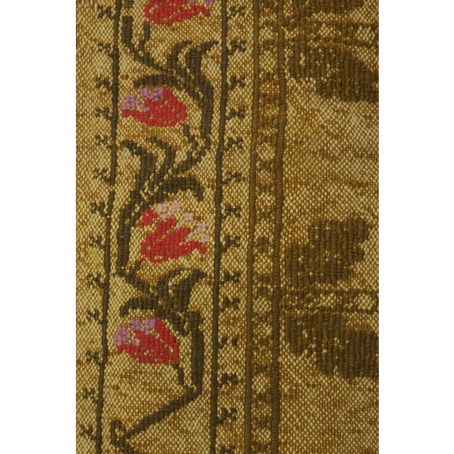 Gold Turkish Gold Cicim Flat-Weave Rug 4'10'' X 6'9'' For Sale - Image 8 of 11