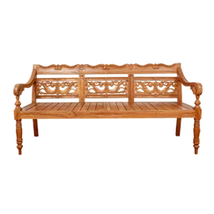 Early 20th Century Intricately Carved and Detailed Wooden French Provincial Bench