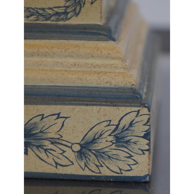 Ceramic 1970s Pierre French Country Neoclassical Table Lamps - a Pair For Sale - Image 7 of 13