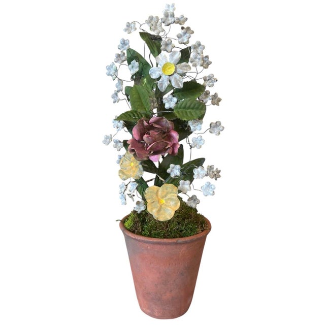 French Metal Hand-Crafted Floral Sculpture For Sale - Image 3 of 8