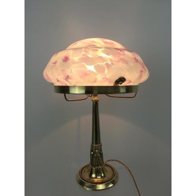 1940s Art Nouveau Brass Table Lamp, 1930s For Sale - Image 5 of 12