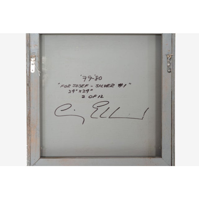 Wood 1970s Craig Ellwood Painting Titled "For Josef, Silver #1" For Sale - Image 7 of 8
