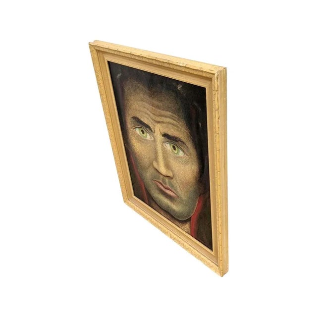 Mid-Century Modern Vintage Arthur Horsfall Oil Painting on Canvas Self Portrait, Artist Signed, 1946 For Sale - Image 3 of 8